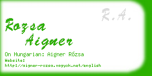 rozsa aigner business card