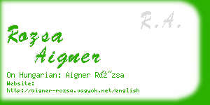 rozsa aigner business card